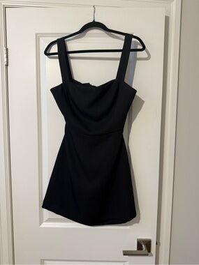 Wilfred Black Square-Neck Mini Dress